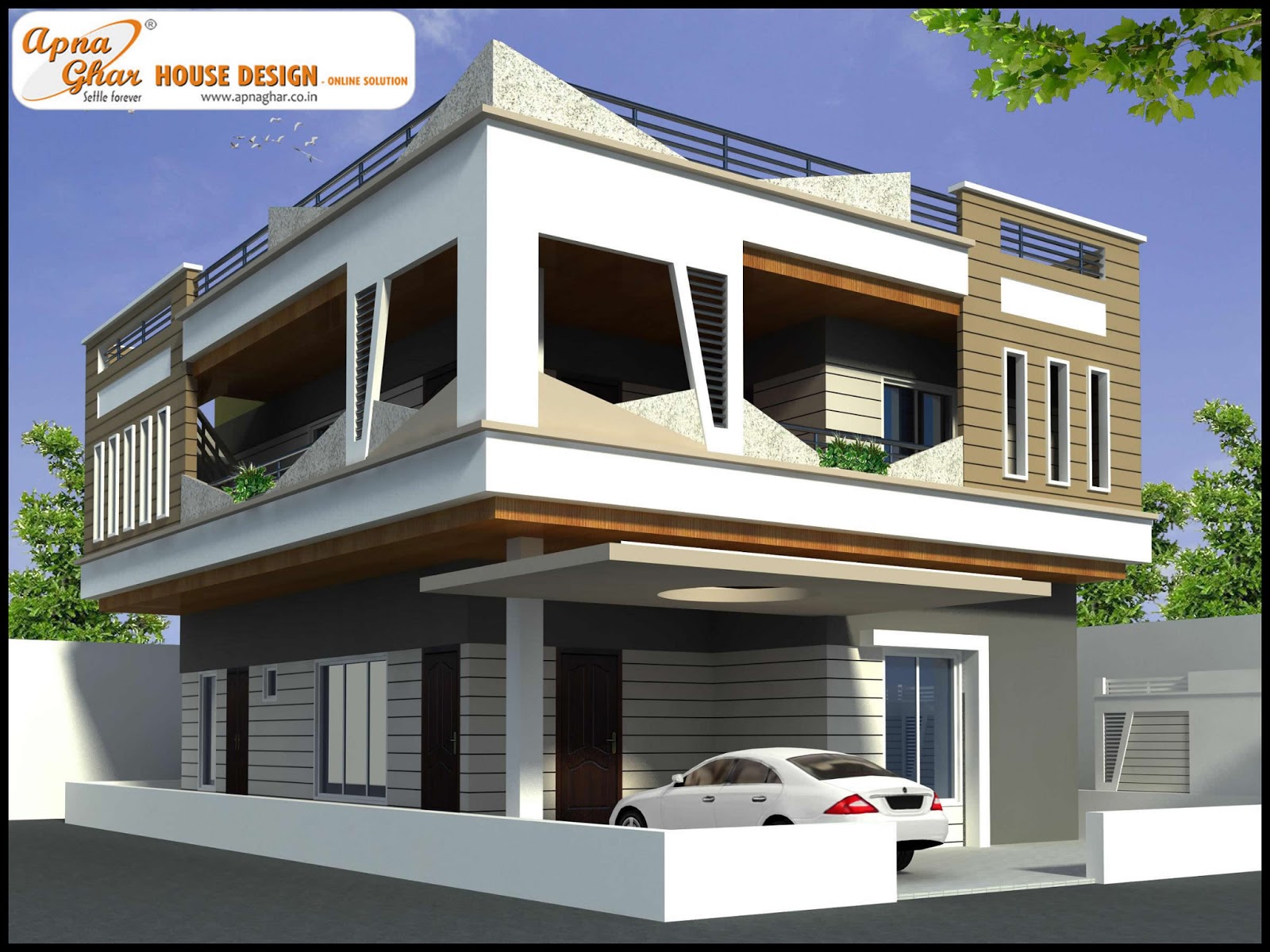 Duplex House Design  ApnaGhar House Design  Page 3