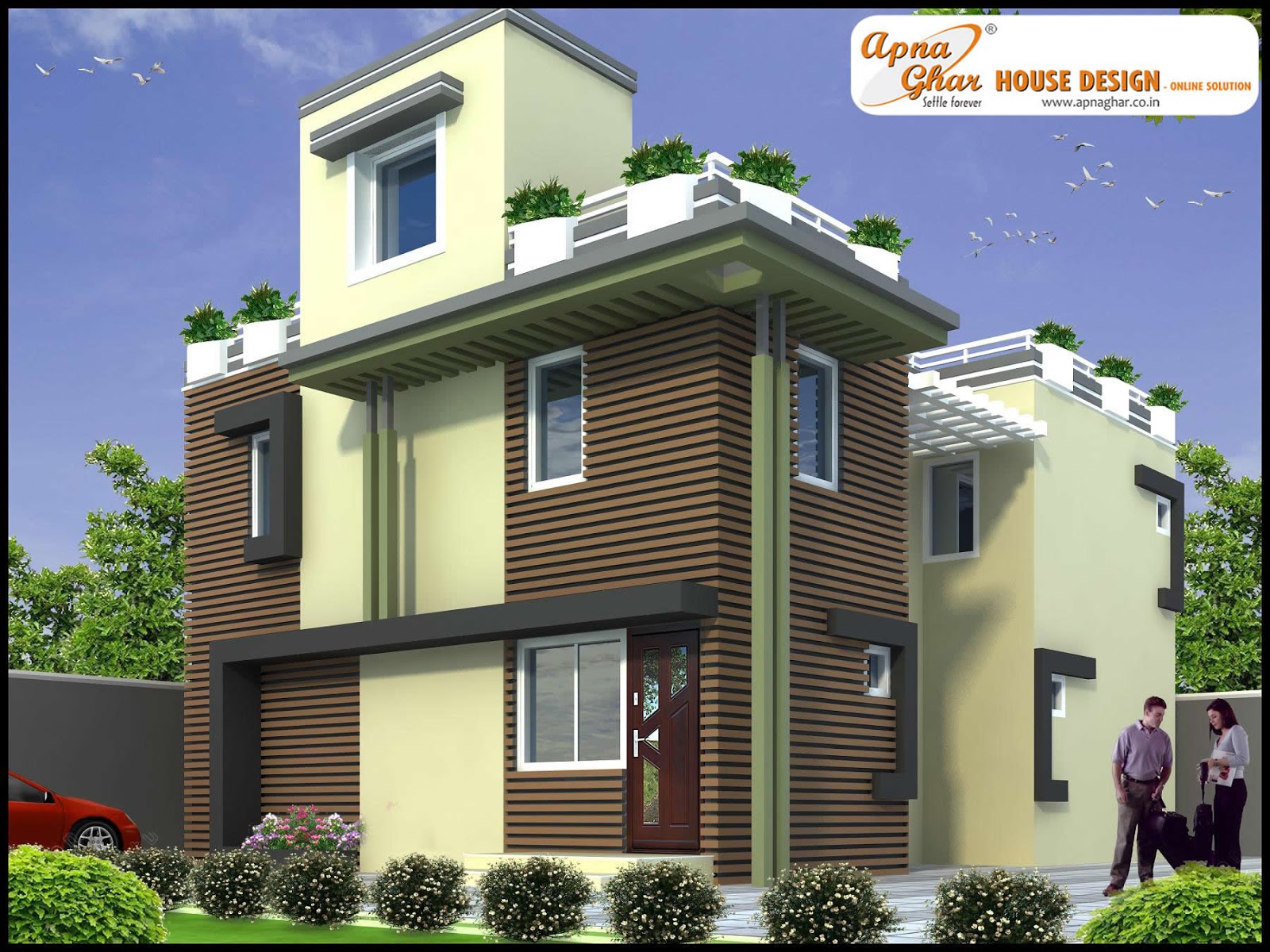 Duplex House Design  ApnaGhar House Design  Page 2